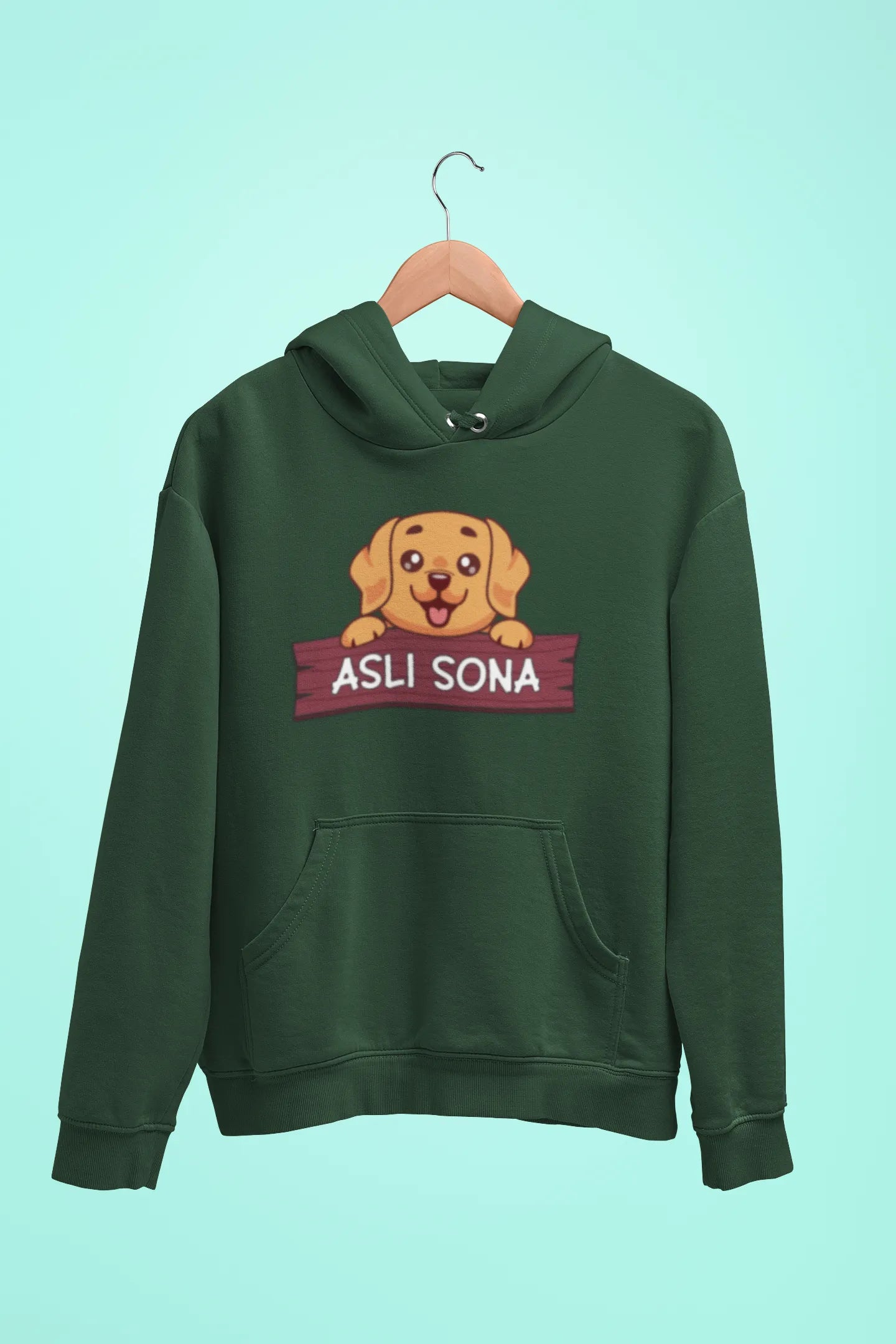 golden retriever asli sona unisex hoodie green golden retriever asli sona unisex hoodie green