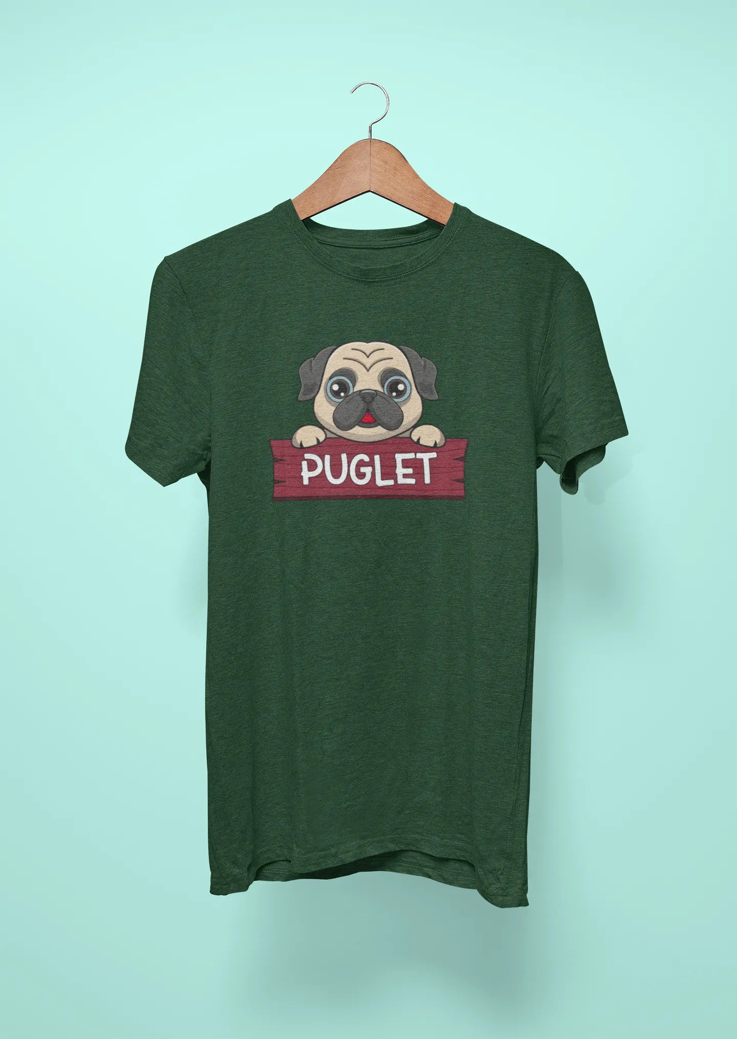 pug puglet green pug puglet green