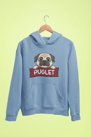 pug puglet unisex hoodie baby blue pug puglet unisex hoodie baby blue
