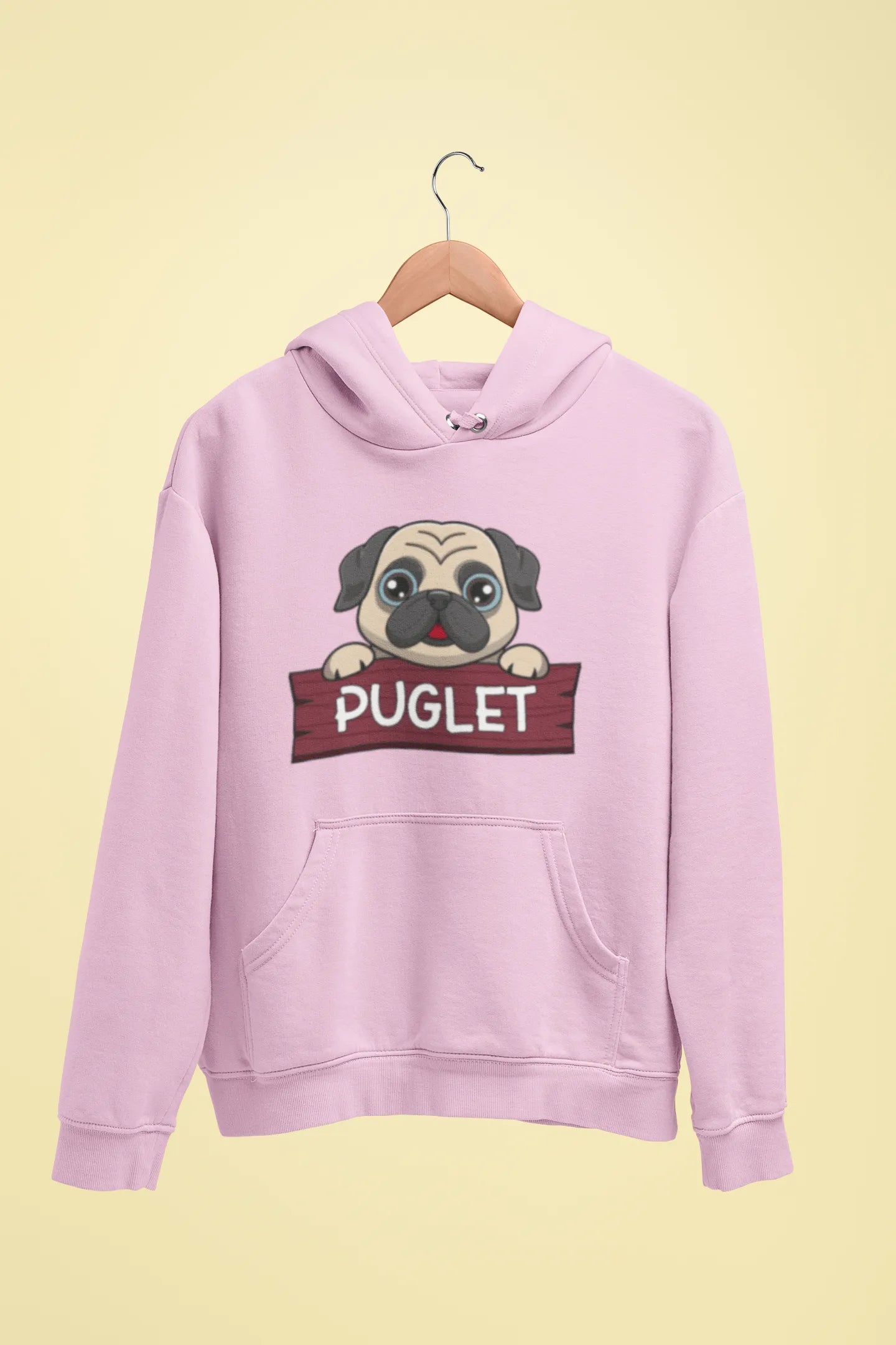pug puglet unisex hoodie pink pug puglet unisex hoodie pink