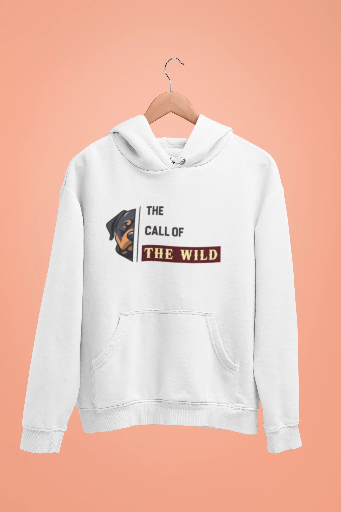 rottweiler the call of the wild unisex hoodie white rottweiler the call of the wild unisex hoodie white