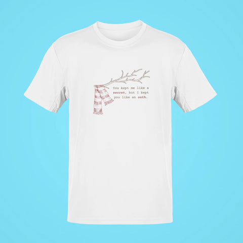 all too well you kept me like a secret but i kept you like an oath oversized t shirt white