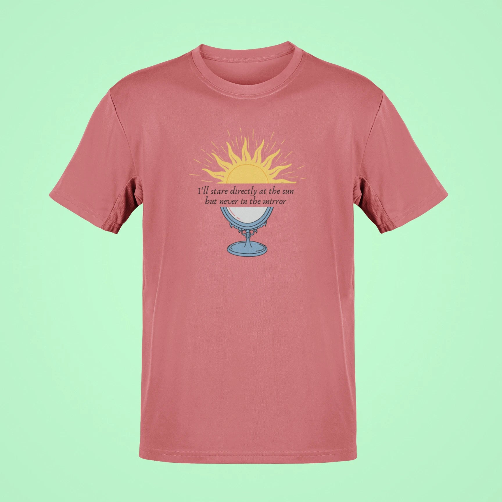 anti hero ill stare directly at the sun but never in the mirror oversized t shirt rose