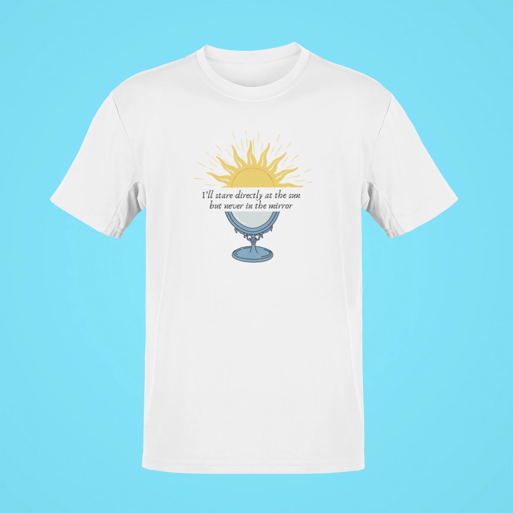 anti hero ill stare directly at the sun but never in the mirror oversized t shirt white