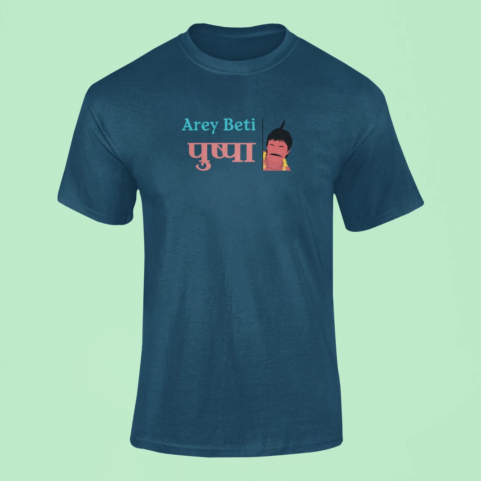 arey beti pushpa t shirt navy blue