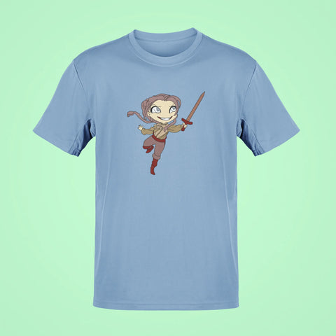 arya stark oversized t shirt baby blue