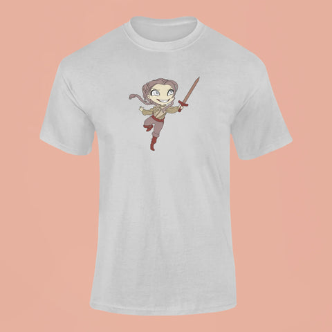 arya stark t shirt grey