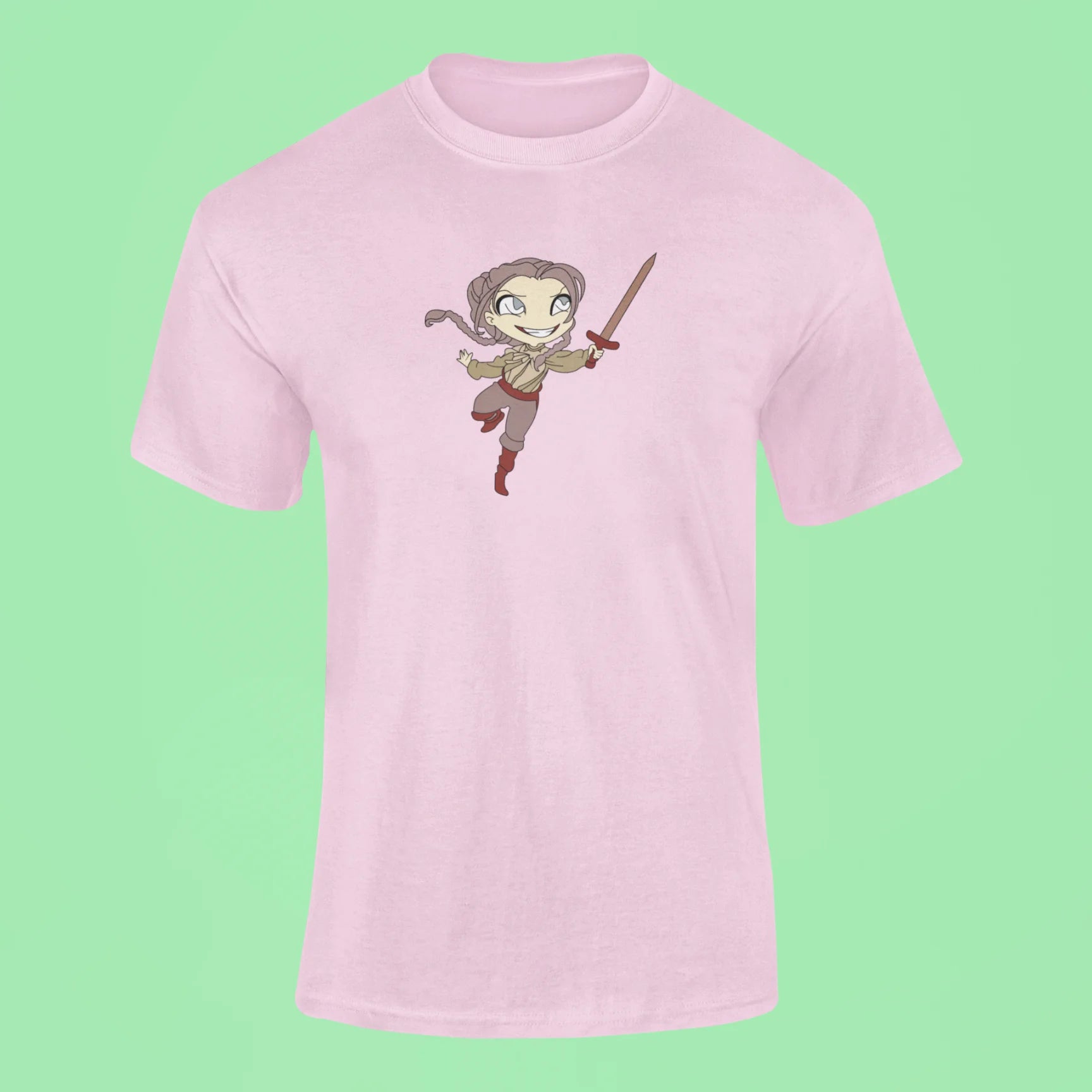 arya stark t shirt pink