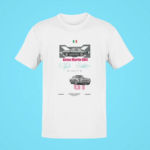 aston martin db4 zagato oversized t shirt white