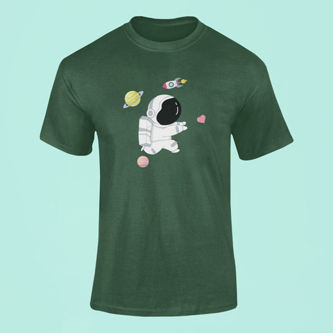 astronaut t shirt green