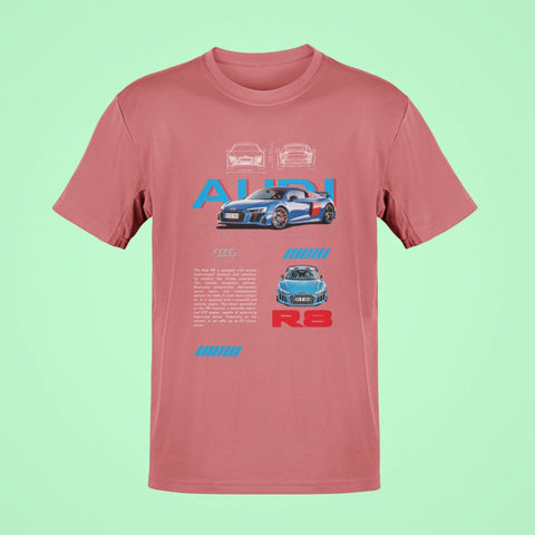 audi r8 oversized t shirt rose