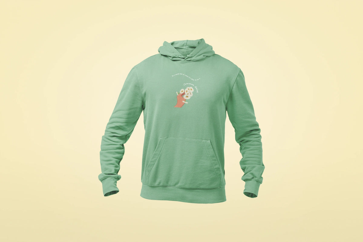 be a common daisy unisex hoodie mint green