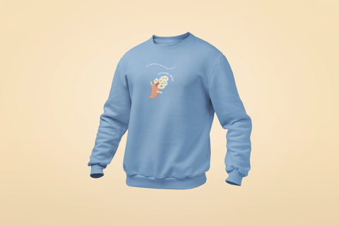 be a common daisy unisex sweatshirt baby blue