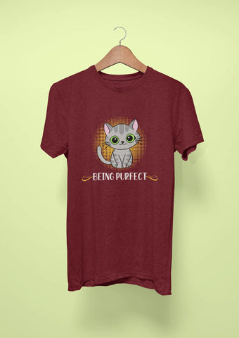 being purfect t shirt maroon 1