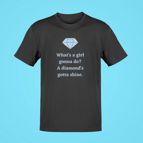 bejeweled whats a girl gonna do a diamonds gotta shine oversized t shirt black