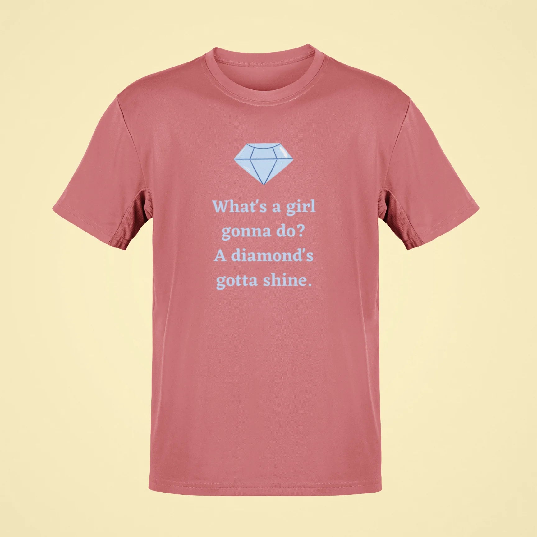 bejeweled whats a girl gonna do a diamonds gotta shine oversized t shirt rose