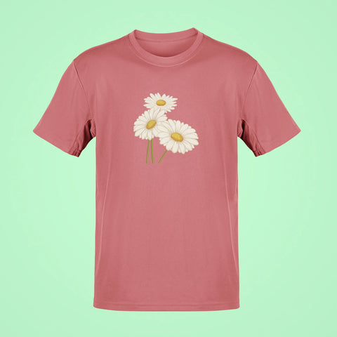 blooming daisy oversized t shirt rose