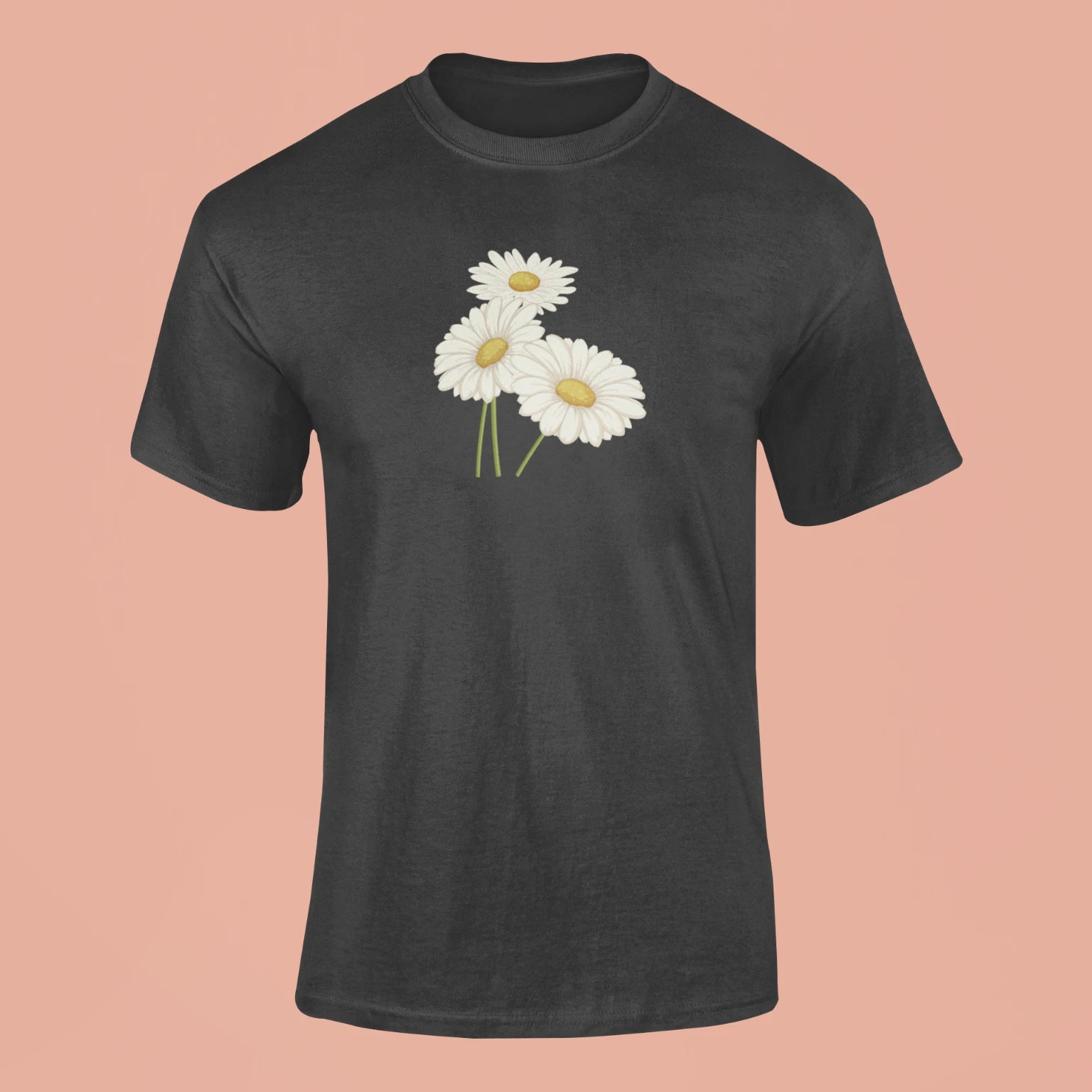 blooming daisy t shirt black