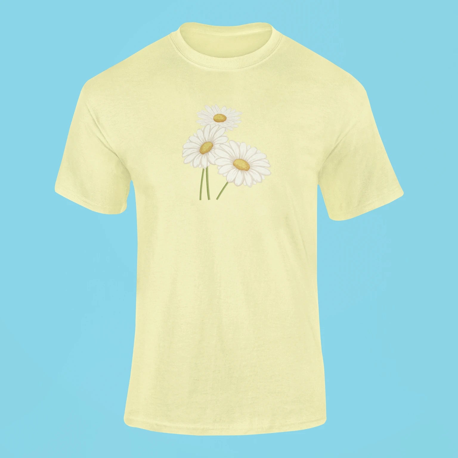 blooming daisy t shirt butter yellow