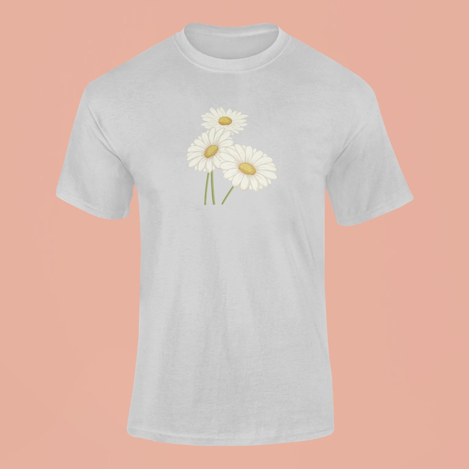 blooming daisy t shirt grey