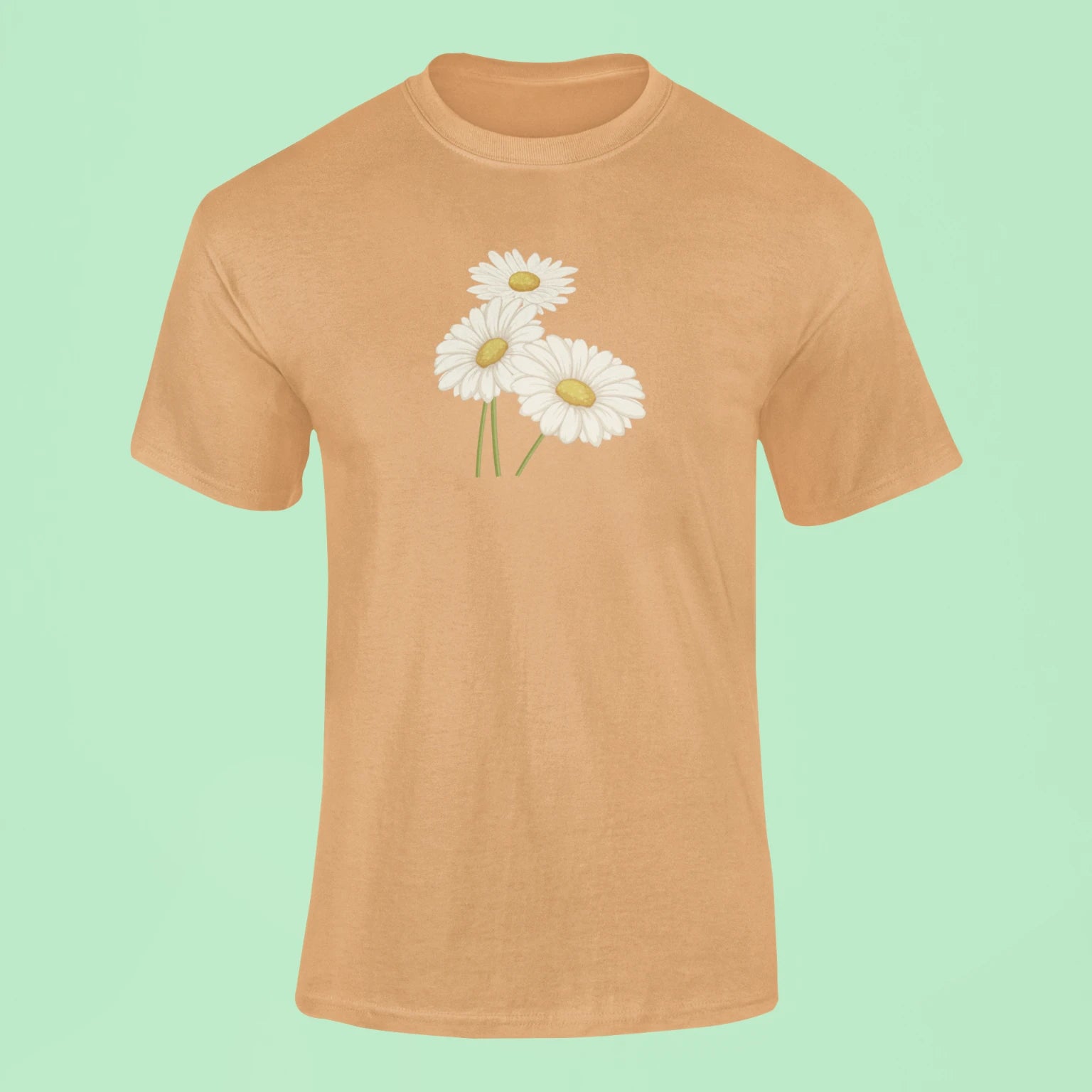 blooming daisy t shirt mustard yellow