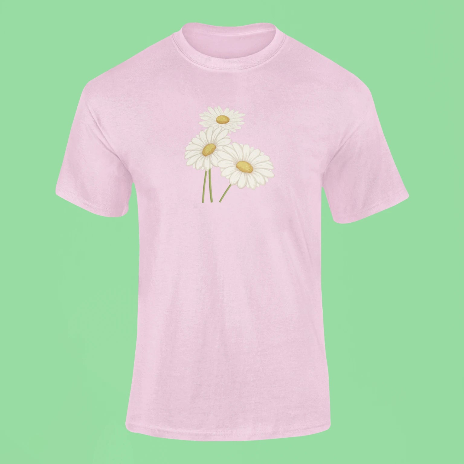 blooming daisy t shirt pink