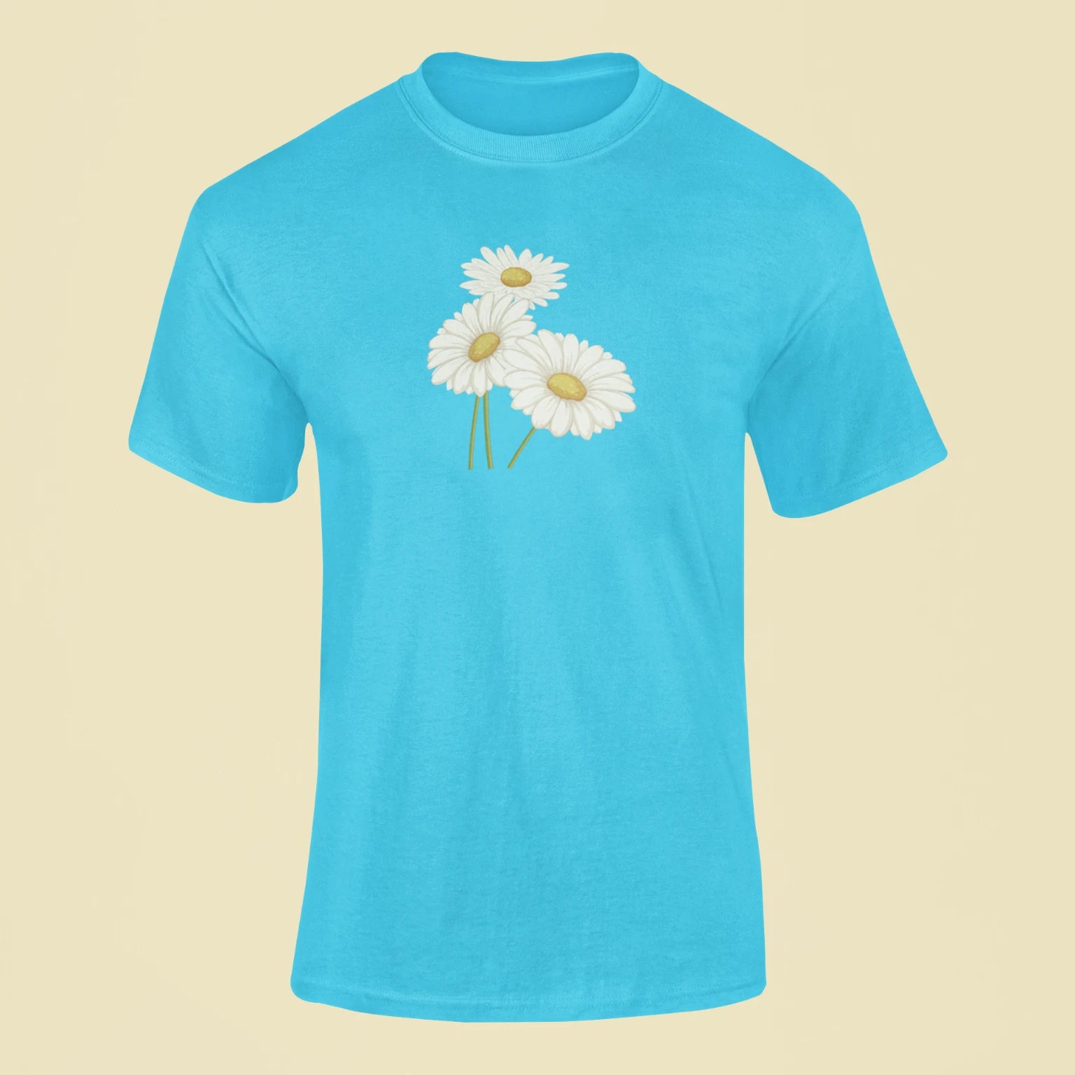 blooming daisy t shirt sky blue