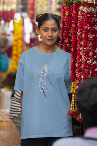 Blue leaf Oversized T-Shirt