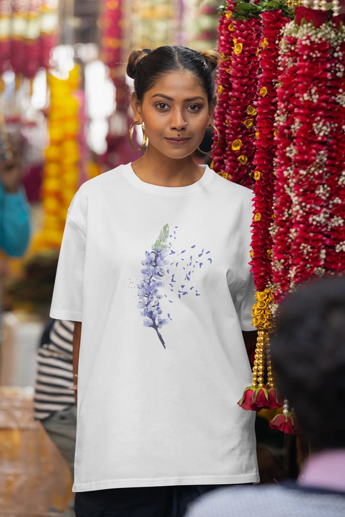 Blue leaf Oversized T-Shirt