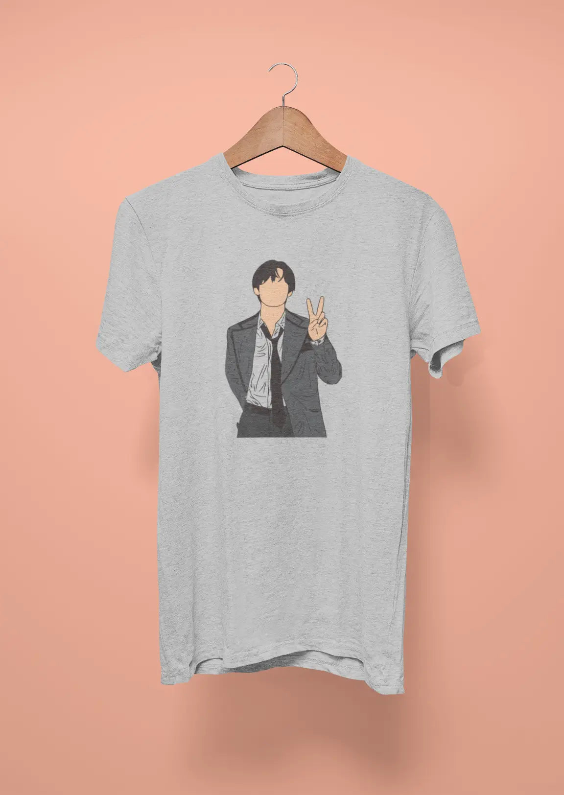 bts band member face outline grey