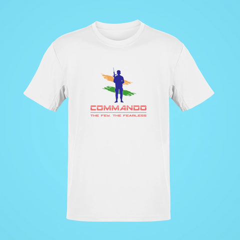 commando the few the fearless oversized t shirt white