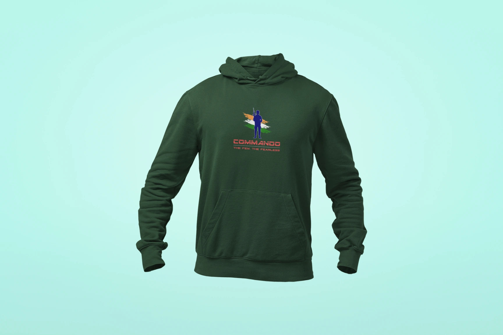 commando the few the fearless unisex hoodie green