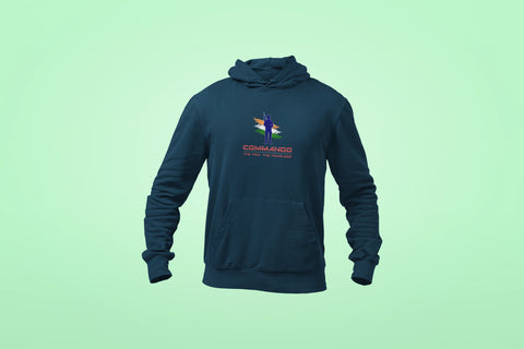 commando the few the fearless unisex hoodie navy blue