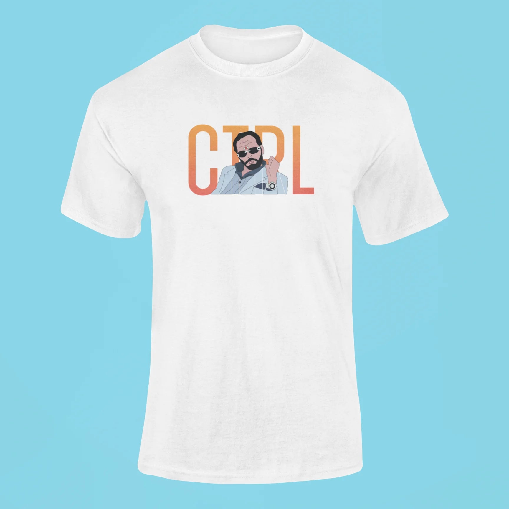 control uday control t shirt white