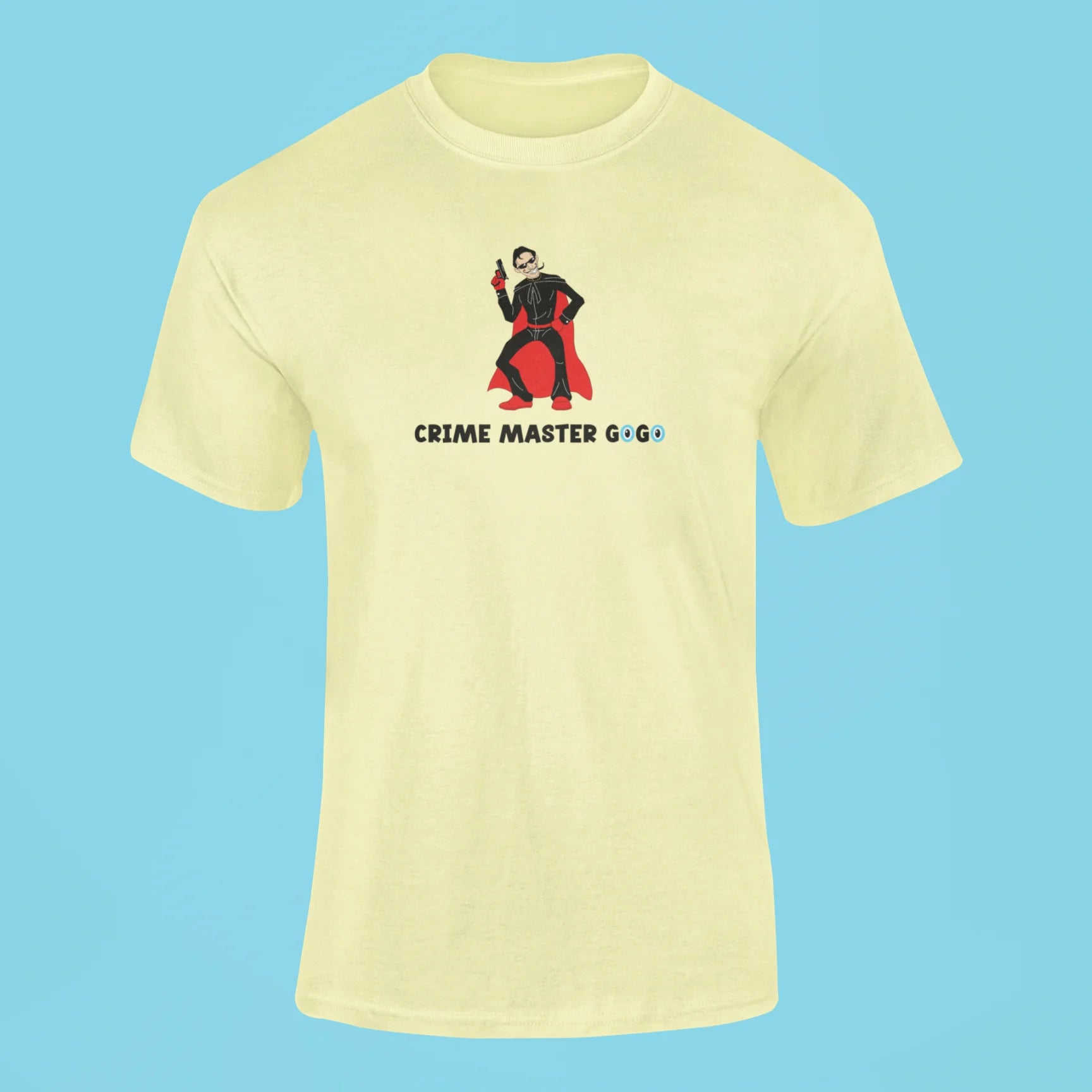 crime master gogo t shirt butter yellow