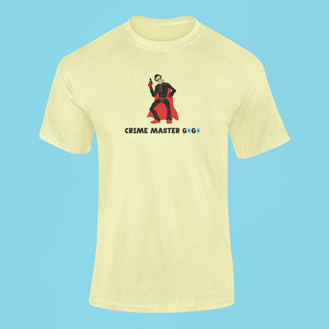 crime master gogo t shirt butter yellow