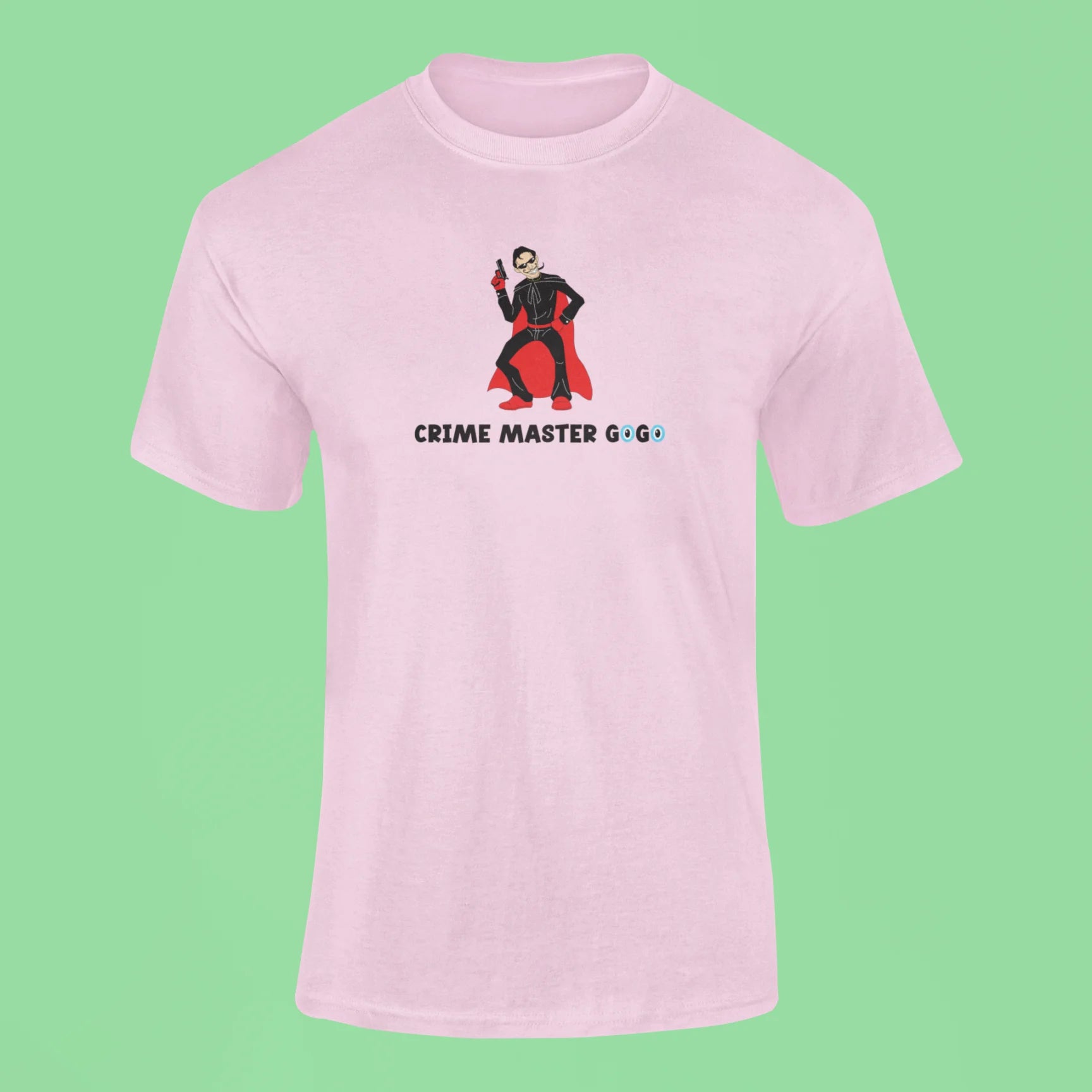 crime master gogo t shirt pink