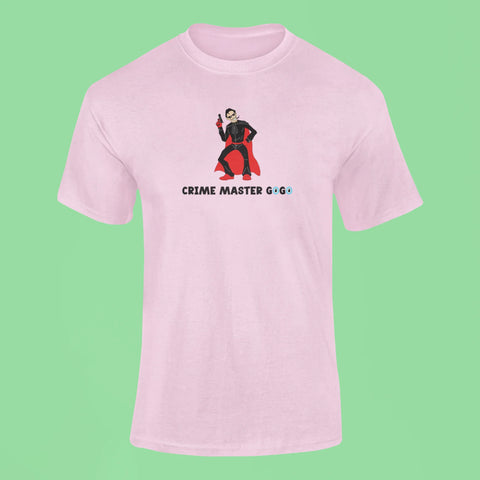 crime master gogo t shirt pink