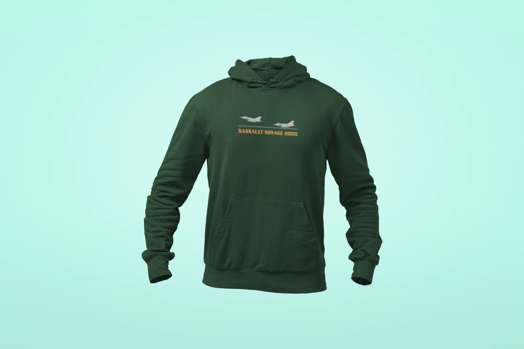 dassault mirage 2000 unisex hoodie green