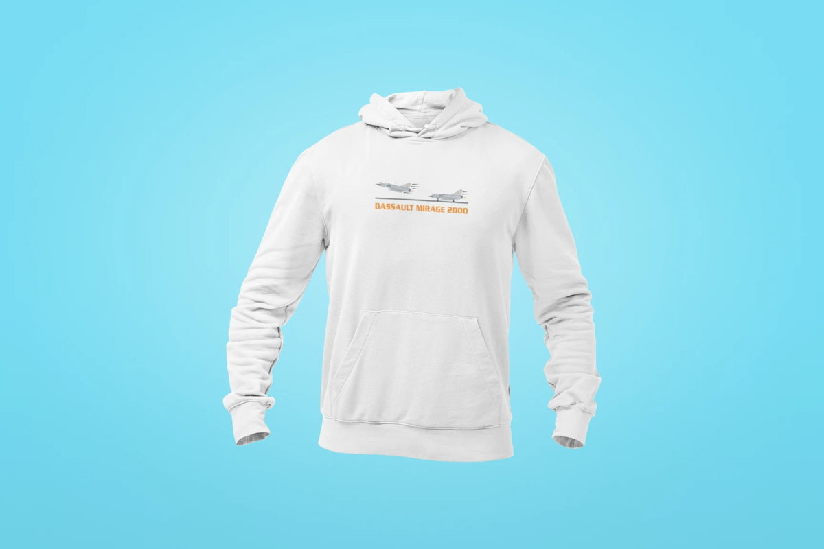 dassault mirage 2000 unisex hoodie white 1