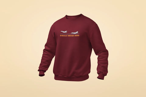 dassault mirage 2000 unisex sweatshirt maroon