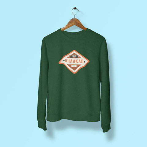 dhaakad tau unisex sweatshirt green