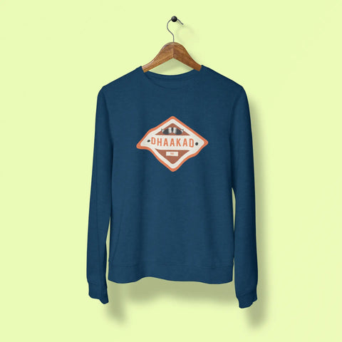 dhaakad tau unisex sweatshirt navy blue