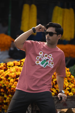 Diljit Dosanjh Flowers Oversized T-Shirt