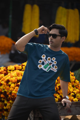 Diljit Dosanjh Flowers Oversized T-Shirt