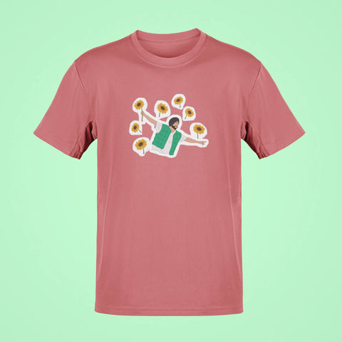 diljit dosanjh flowers oversized t shirt rose