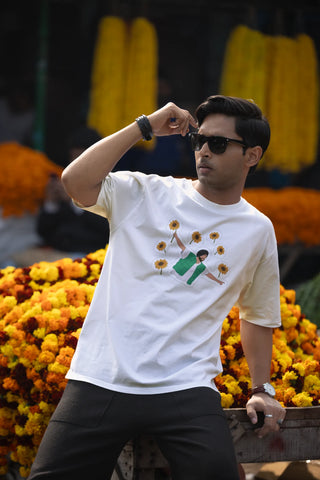 Diljit Dosanjh Flowers Oversized T-Shirt