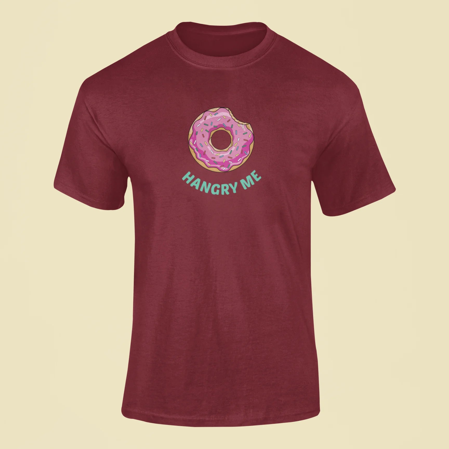 do nut hangry me t shirt maroon