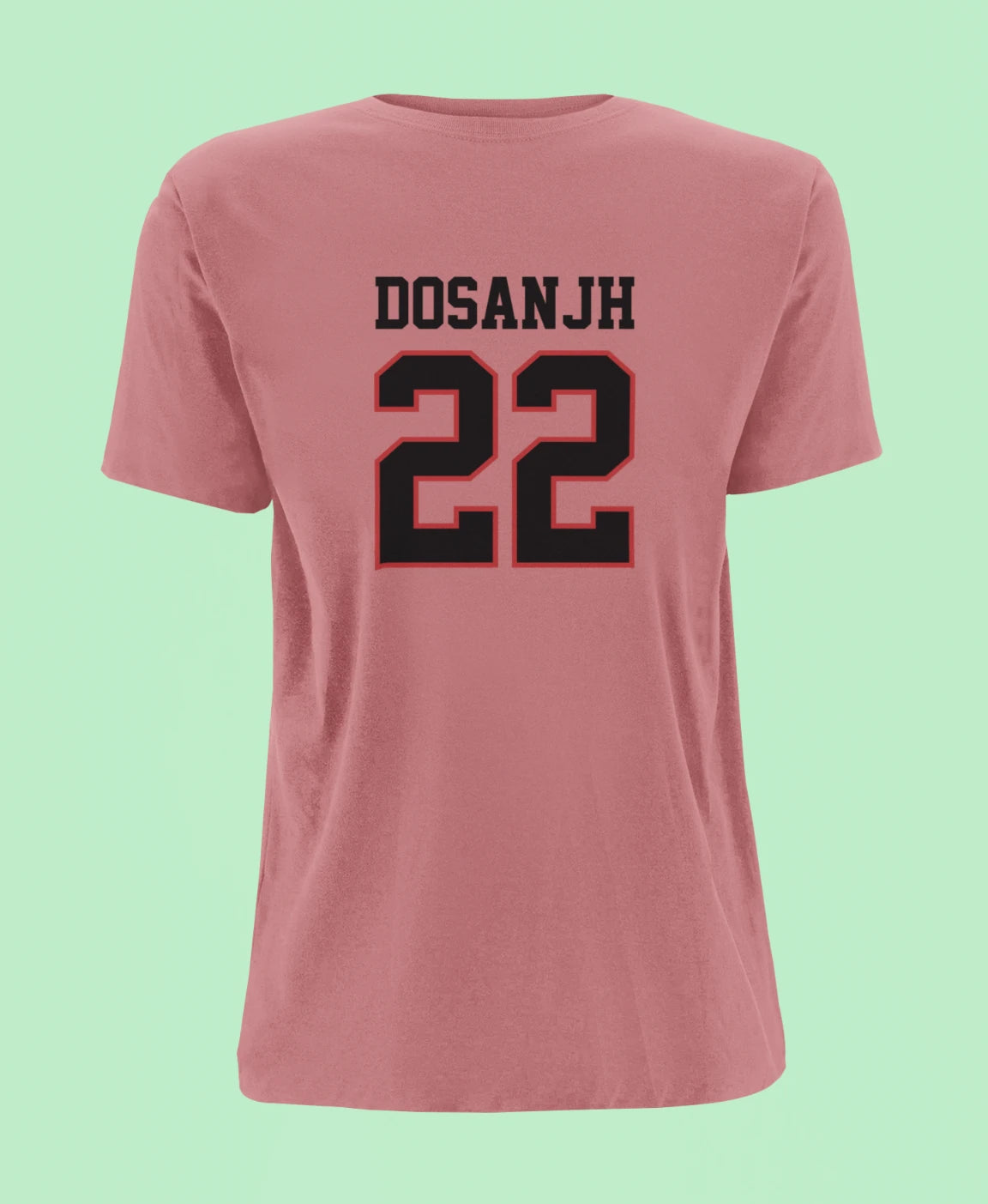 dosanjh 22 back print oversized t shirt rose