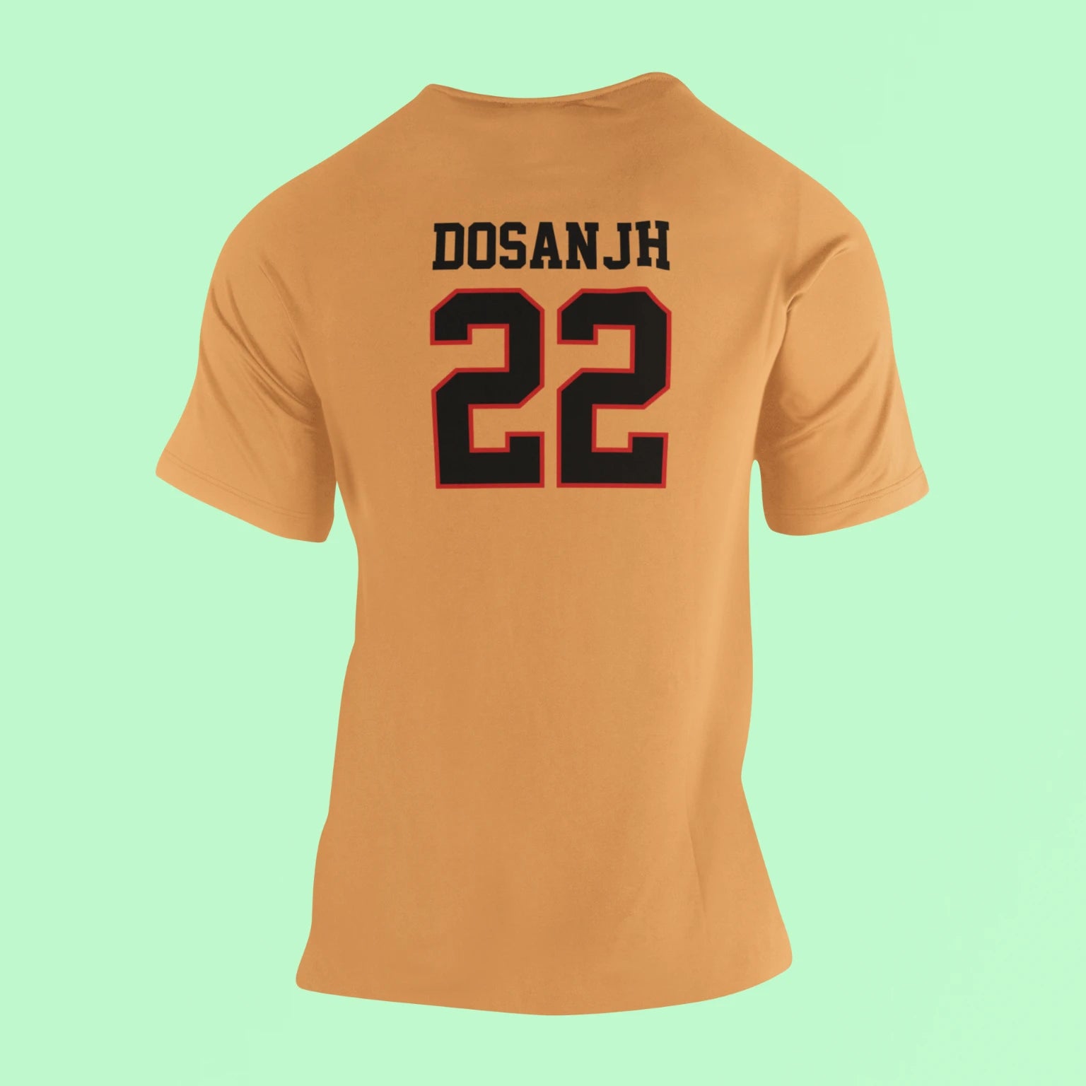 dosanjh 22 back print t shirt mustard yellow